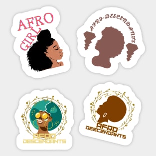 afro sticker pack Sticker